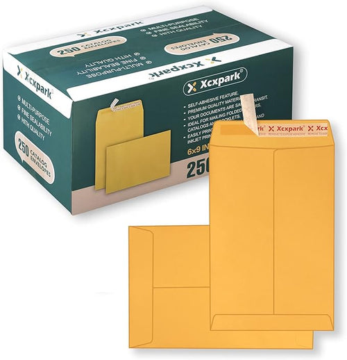 250 PCS 6x9 inches Security Catalog Envelopes Printable Self Seal Envelopes by Xxcxpark