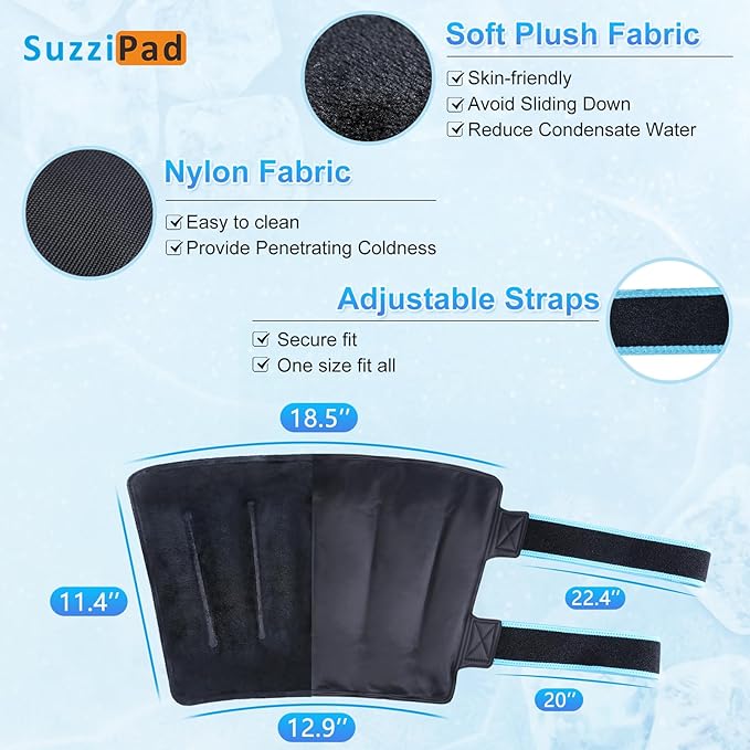SuzziPad 360° Cold Pack for Calf, Arm & Elbow – Ice Wrap - Image 3