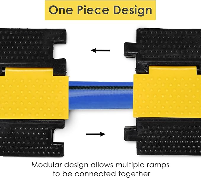 Yescom Cable Ramp Protector 1 Channel Garden Hose Protecitive 22000 Lbs Load - Image 6