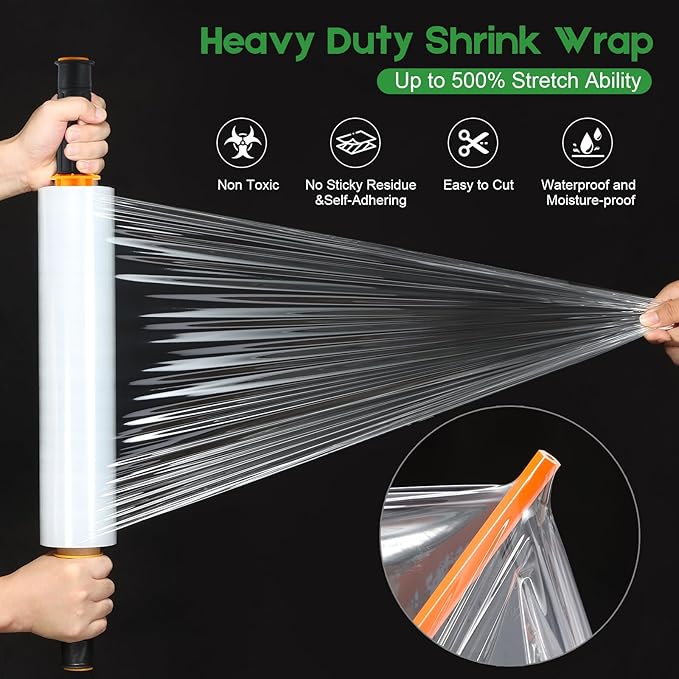 Stretch Wrap 15"x1000 Feet Stretch Film Shrink Wrap Packing Moving Suppliers - Image 4