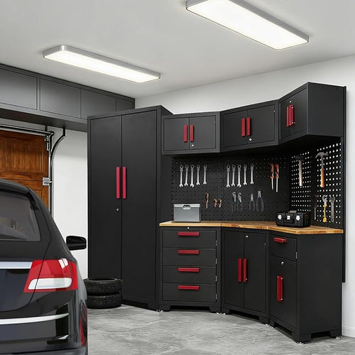 16PCS Corner Garage Storage Cabinet System - Image 2