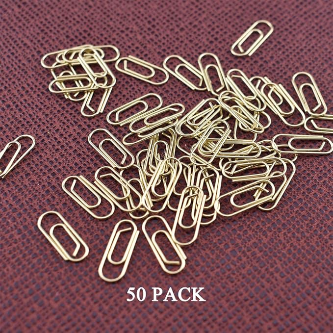HAHIYO Paper Clips Sturdy 0.59 inches Length 50 Pack Mini Paperclips Heavy Duty - Image 6