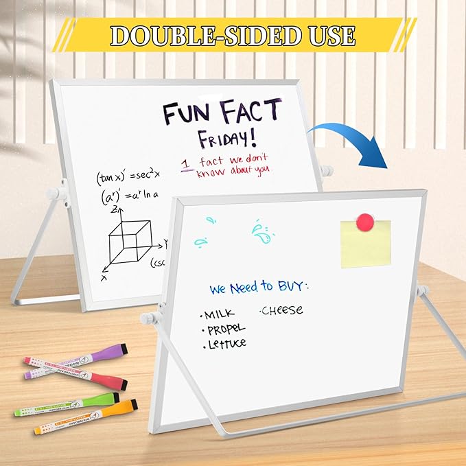 Dry Erase Magnetic White Board, Portable Small Whiteboard Set - Image 4