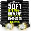 50ft Outdoor/Indoor Extension Cord 10/3 Gauge Ultra Heavy Duty 3 Prong SJTW by LifeSupplyUSA