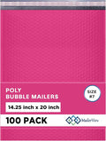 Hot Pink Extra Large Poly Bubble Mailers 14.25x20 inch #7 | Self Seal Large by MAILERVIEW