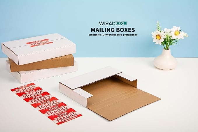 9x6x1.3 inch Shipping Boxes, Easy-Fold Multi-Depth DVD Mailer Box - Image 4