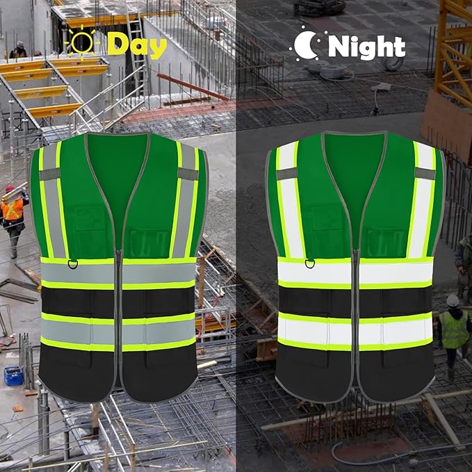 BeautyWill Custom Logo Safety Vest Class2 High Visibility Reflective Vest - Image 5