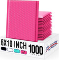 Fuxury Bubble Mailers 6x10" Pink Padded Envelopes 1000Pack Strong Adhesion by Fuxury