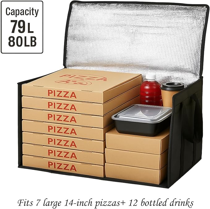 Bodaon Large 2-Pack Insulated Food Delivery Bag - Image 4