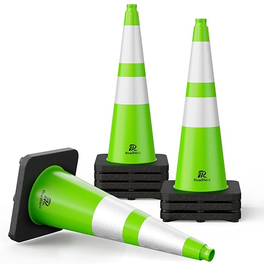 RoadHero 8 Pack Traffic Safety Cones 28 Inch by RoadHeroUS