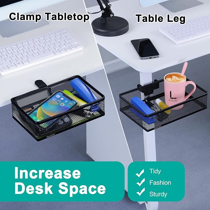 Clip-on Drawer organizers, desk organizer, can be clipped around the table to - Image 2