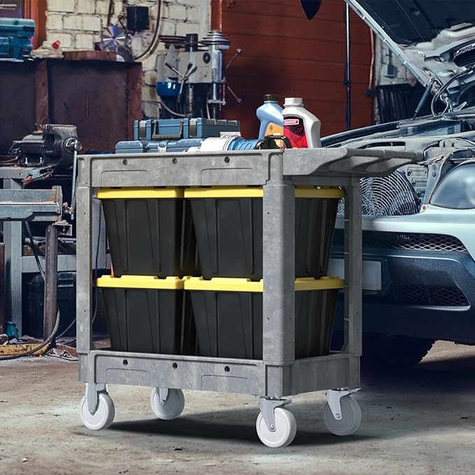 Heavy Duty Utility Rolling Tool Cart, 550 lbs Capacity Utility Service Cart - Image 7