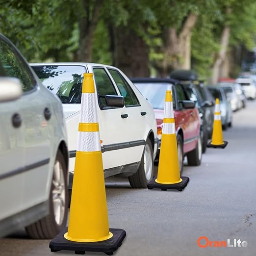 6 Pack 36" Large-Sized PVC Traffic Cones - Image 3
