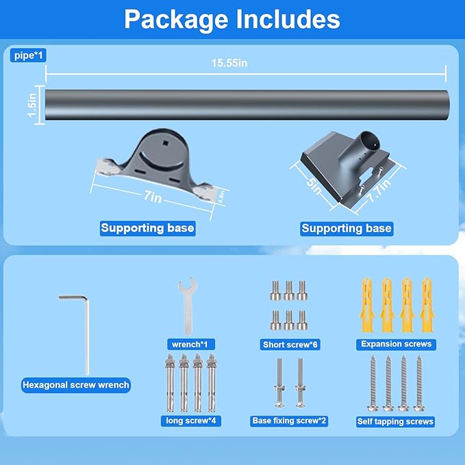 for Starlink Gen 3 Roof Mount, Aluminum Alloy Starlink Standard V3 Mounting Kit - Image 5