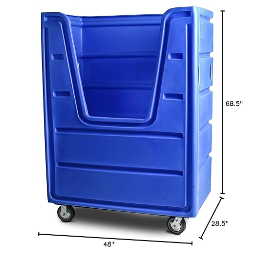 Meese 72P Bulk-Trux Commercial Laundry Linen Truck Cart | Polyethylene | 38 - Image 8