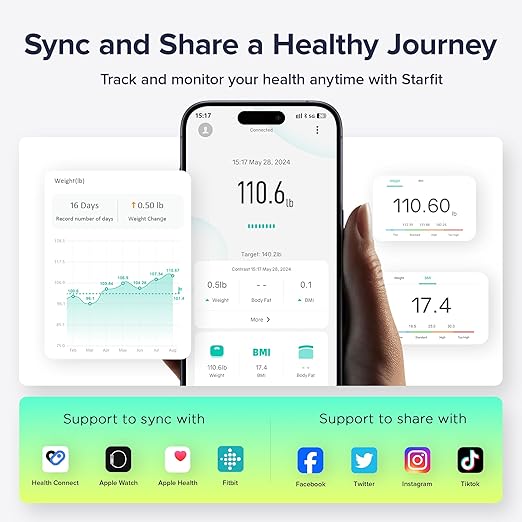 RunStar Scale for Body Weight, Precision Digital Bathroom Smart Scale - Image 6