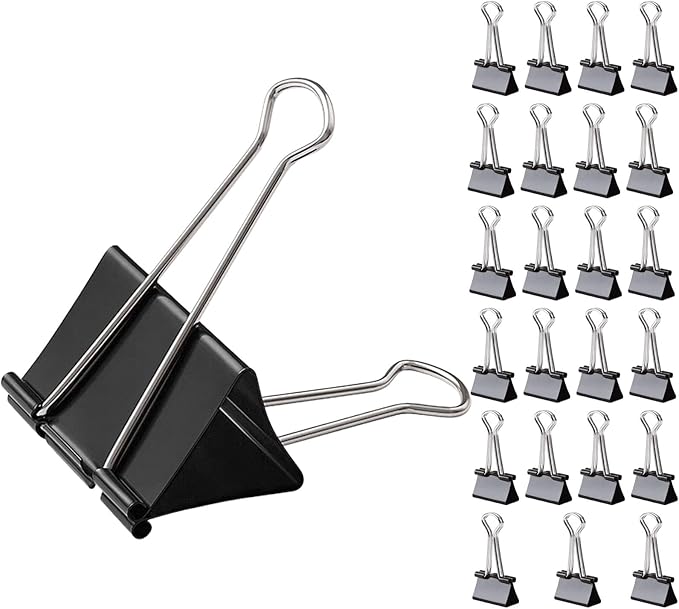 3 Inch Extra Large Binder Clips, Heavy Duty Paper Clamps, Big Metal Paper Clips by XIIFIIFII