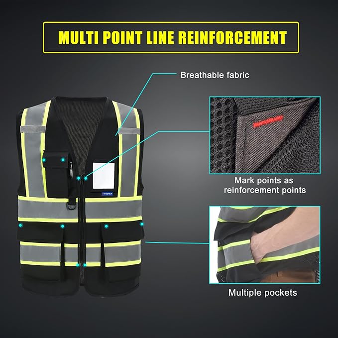 AYKRM 11 color High Vis Reflective Safety Vest - Image 5