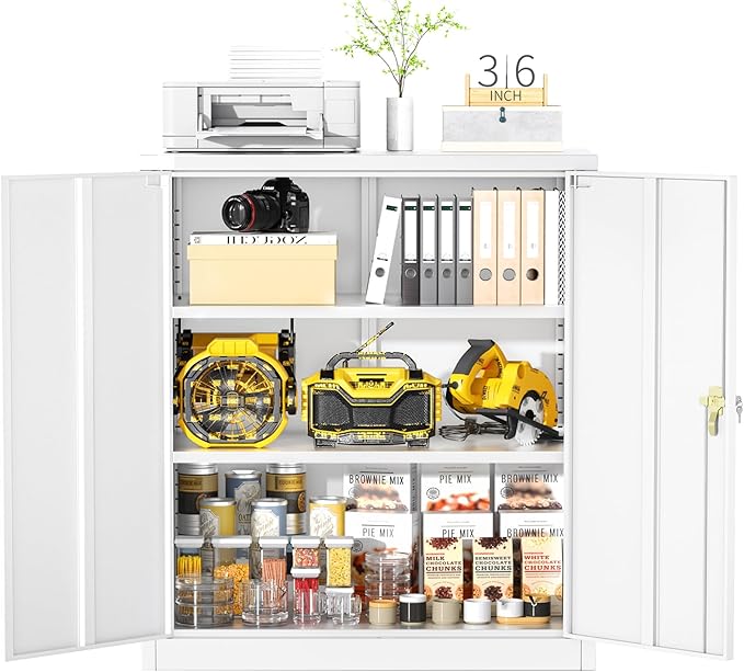Greenvelly Metal Garage Storage Cabinet, Lockable Metal Cabinets by Greenvelly