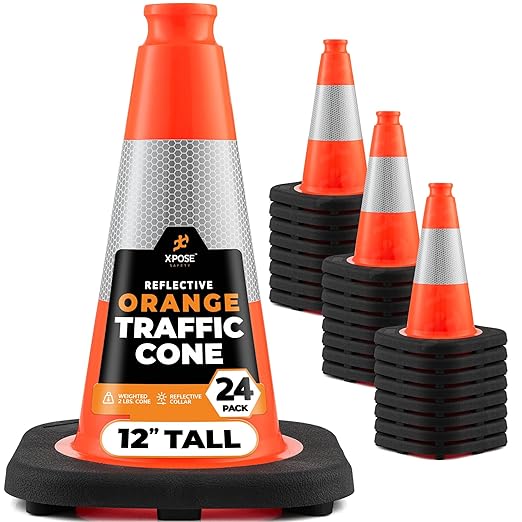 Xpose Safety 12 Inch Orange Traffic Cones by XposeSafety