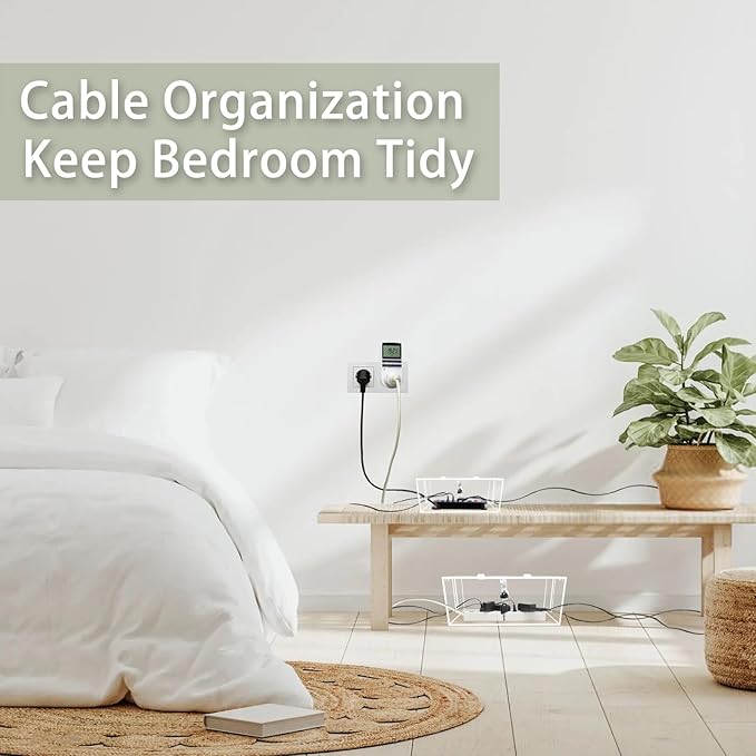 2PC Cable Management Box with Lock, Cable Organizer Box & Power Strip Cover - Image 6