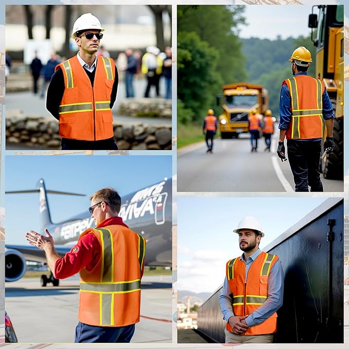 BeautyWill Custom Safety Vest Customized Logo Class 2 High Visibility - Image 3