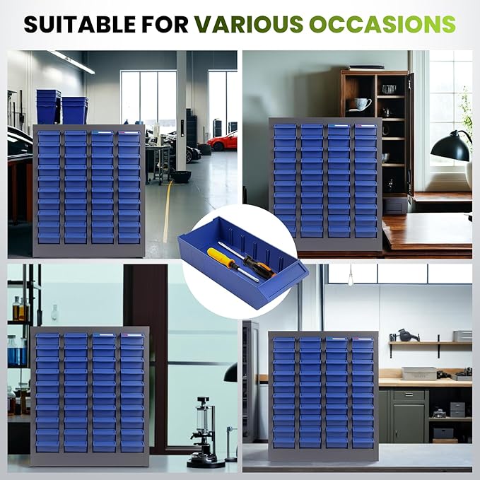 Part Cabinet with 40 Drawers, Shelves & Label Stickers - Image 6