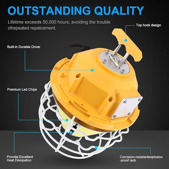 LED Temporary Work Light 250W 37500LM 5000K Daylight White High Bay led - Image 5