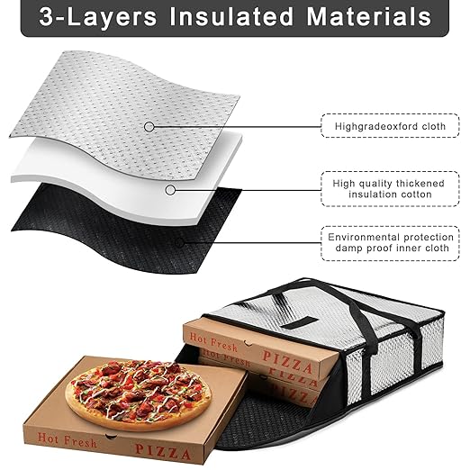 Pizza Bags for Delivery 18" X 18" X 5" - Image 4
