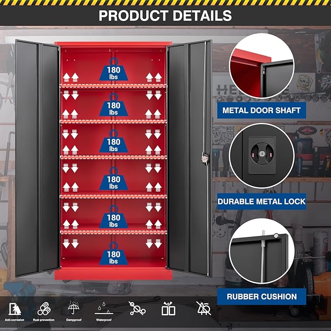 Metal Storage Cabinet-72” Tall Steel File Cabinets - Image 5