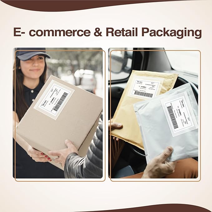 7"x10" Shipping Label Sleeves 100 Pack- 3.12 Mil Thick Strong Adhesive Back - Image 5