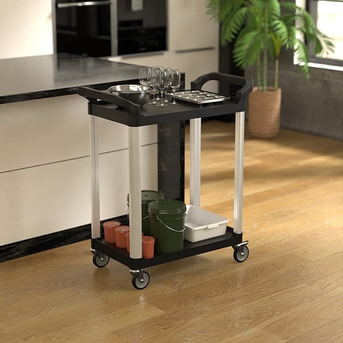 Black Utility/Bussing Cart - Image 2