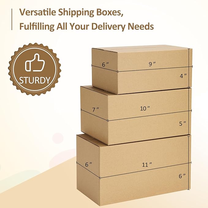 Eupako 30 Pack Small Shipping Boxes Assorted Sizes, Cardboard Boxes - Image 4
