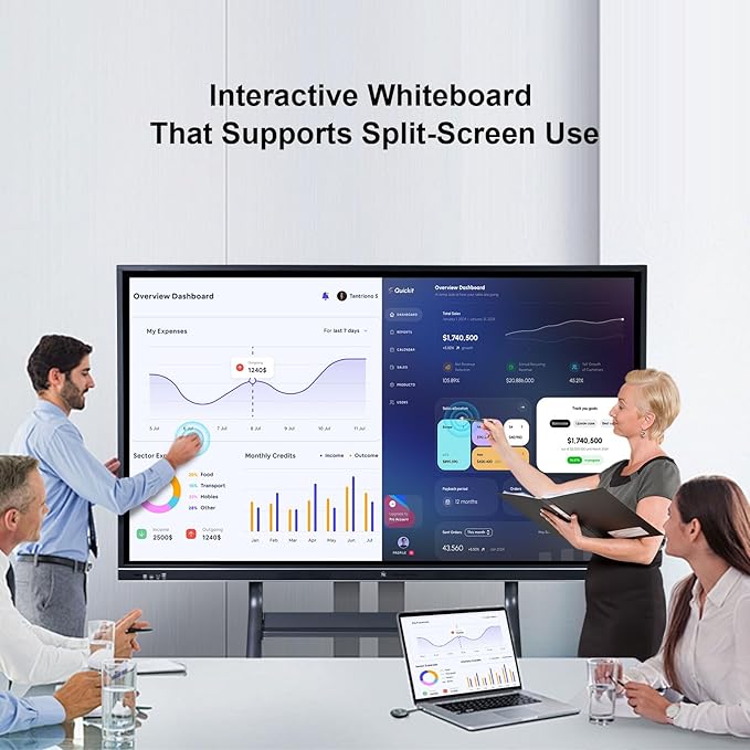 75" Smart Board, 4K UHD Interactive Whiteboard, Digital Touchscreen Smartboard - Image 6