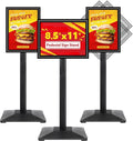 Business & Store Sign Holders 8.5x11inch 3Pack Adjustable Floor Standing Sign by VAIIGO
