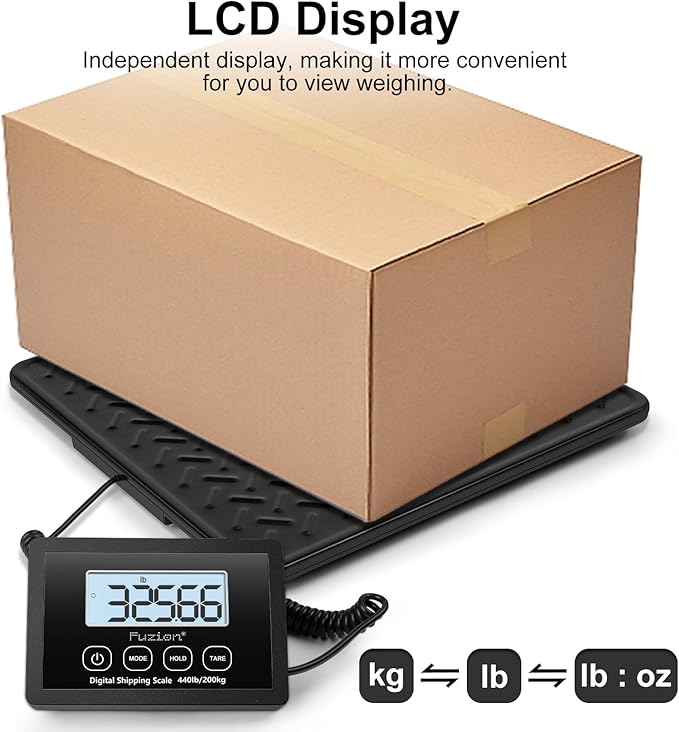 Fuzion Shipping Scale, 440LB x 10g High Accuracy Digital Postal Scale, Durable - Image 4