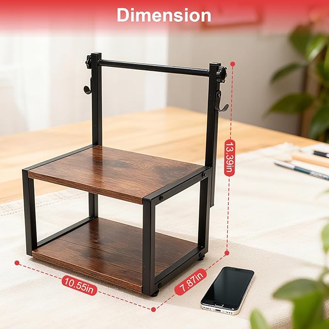 Label Holder for Rolls and Fan-Fold Labels, Wooden Sticker Dispenser for - Image 5