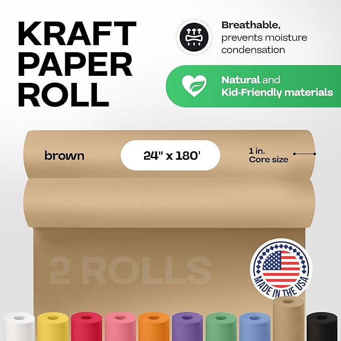 Brown Kraft Paper Roll 24" x 2160", Crafts/Arts - Image 2