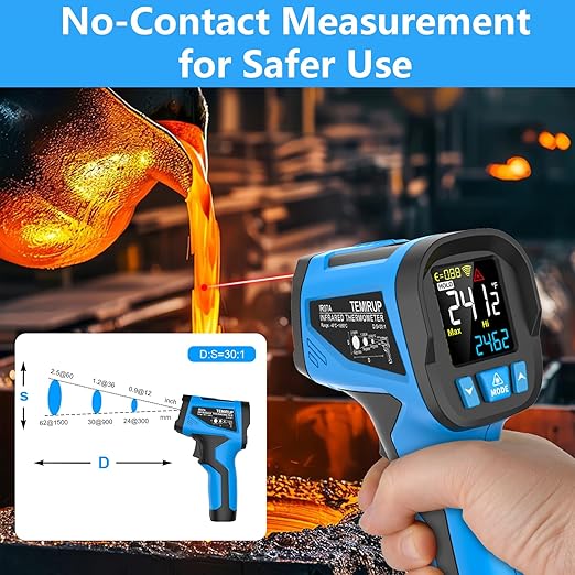 Infrared Thermometer Temperature Gun, Non-Contact High Temp Thermometer - Image 4