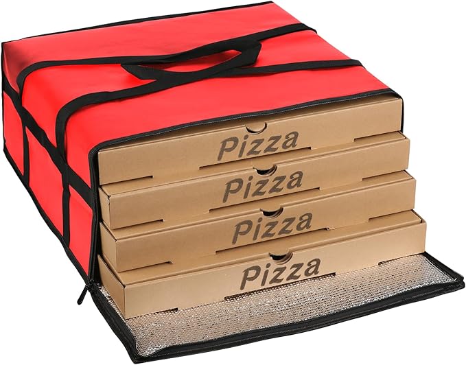 musbus 20x20x8 RED Pizza Carrier Insulated Bags Large by Musbus