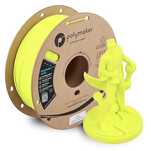 Polymaker PETG Lime 3D Printer Filament 1.75mm 1kg, High Speed PETG up to by Polymaker