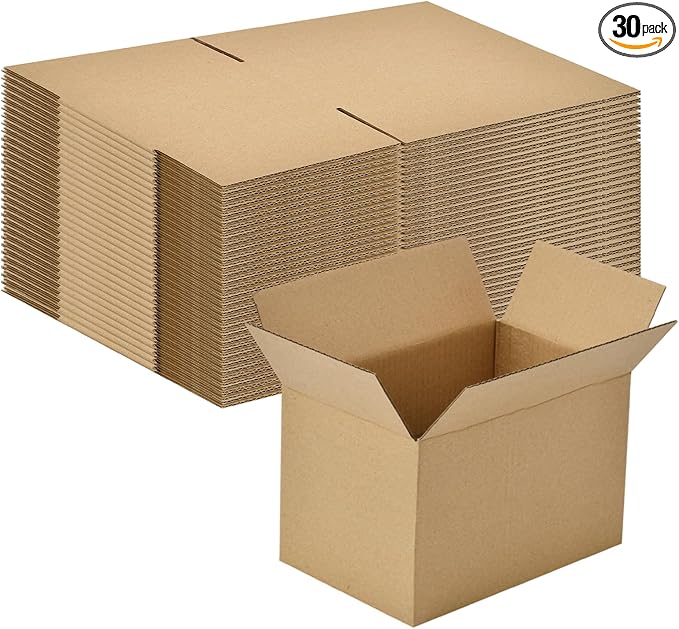 30 Pack 6x4x4 inches Small Shipping Boxes Brown Corrugated Cardboard Boxes by EZALFTIN