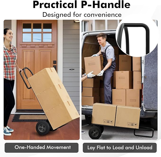 Goplus Hand Truck, P-Handle Hand Truck Dolly - Image 2
