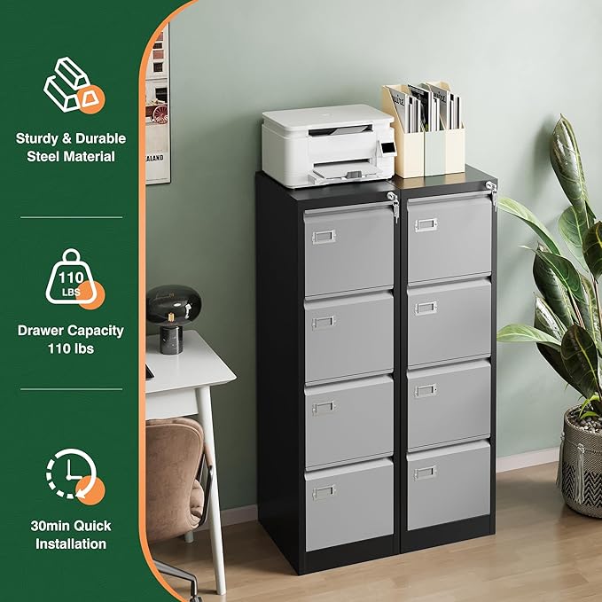Letaya 4 Drawer File Cabinet - Image 9