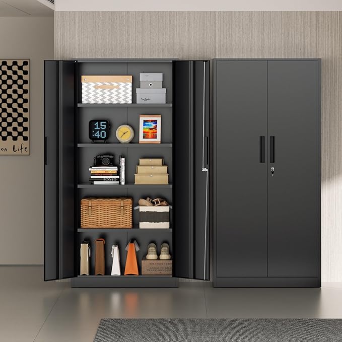 Incbruce 72” Metal Storage Cabinet, Garage Cabinets and Storage System - Image 2