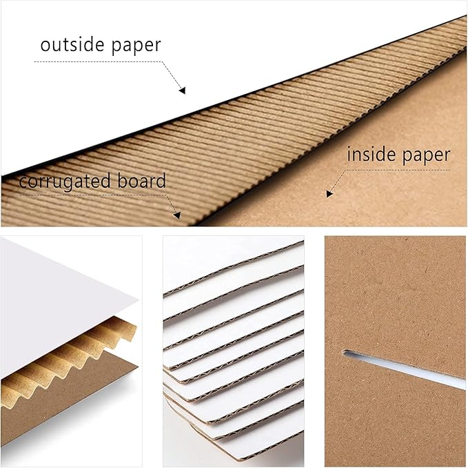RLAVBL 50 Pack 4.6x2.2x2.2 Inches Small Shipping Boxes White Corrugated - Image 5