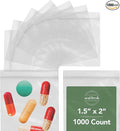 1.5 x 2 Inch Resealable Plastic Bags 1000 Pack — Clear Reclosable Mini Bags by SealFresh