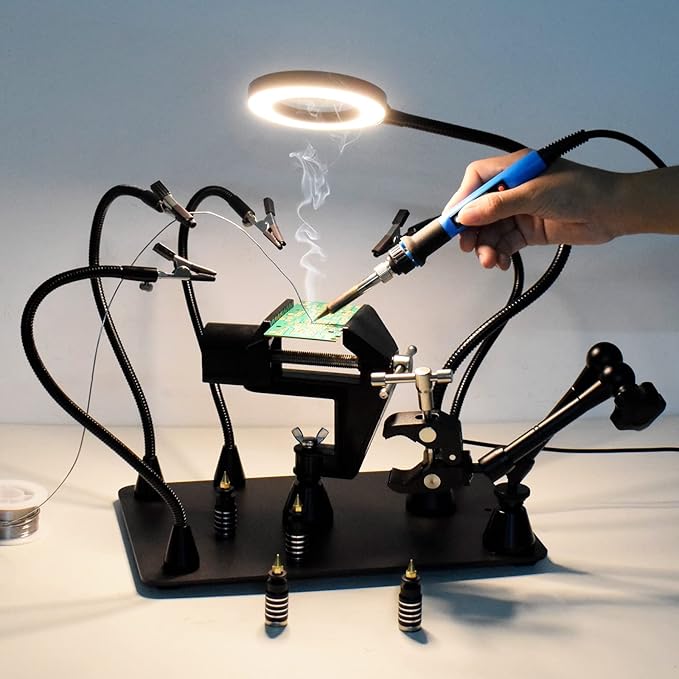Magnetic Helping Hands Soldering Third Hand, PCB Circuit Board Holder - Image 2