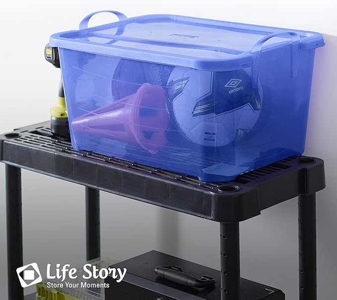 Life Story 12 Pack Light Duty Stackable Storage Bin, 55 Quart Home Organizer - Image 5