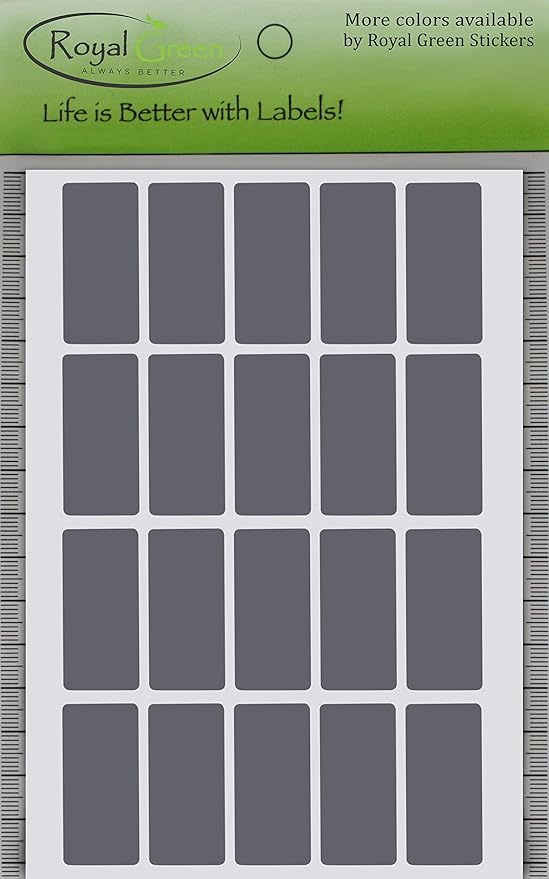 Royal Green Grey Adhesive Sticker Labels 1.57 inch x 0.75 inch - Image 7